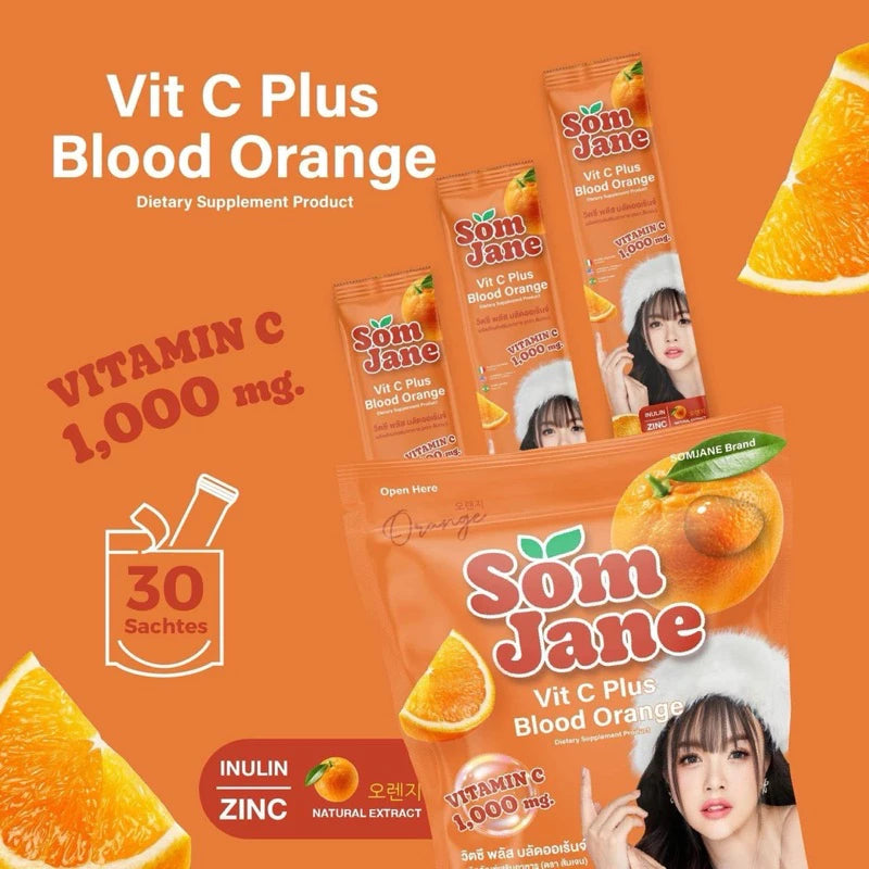 SOMJANE Vitamin C Plus Blood Orange 30 Sachets